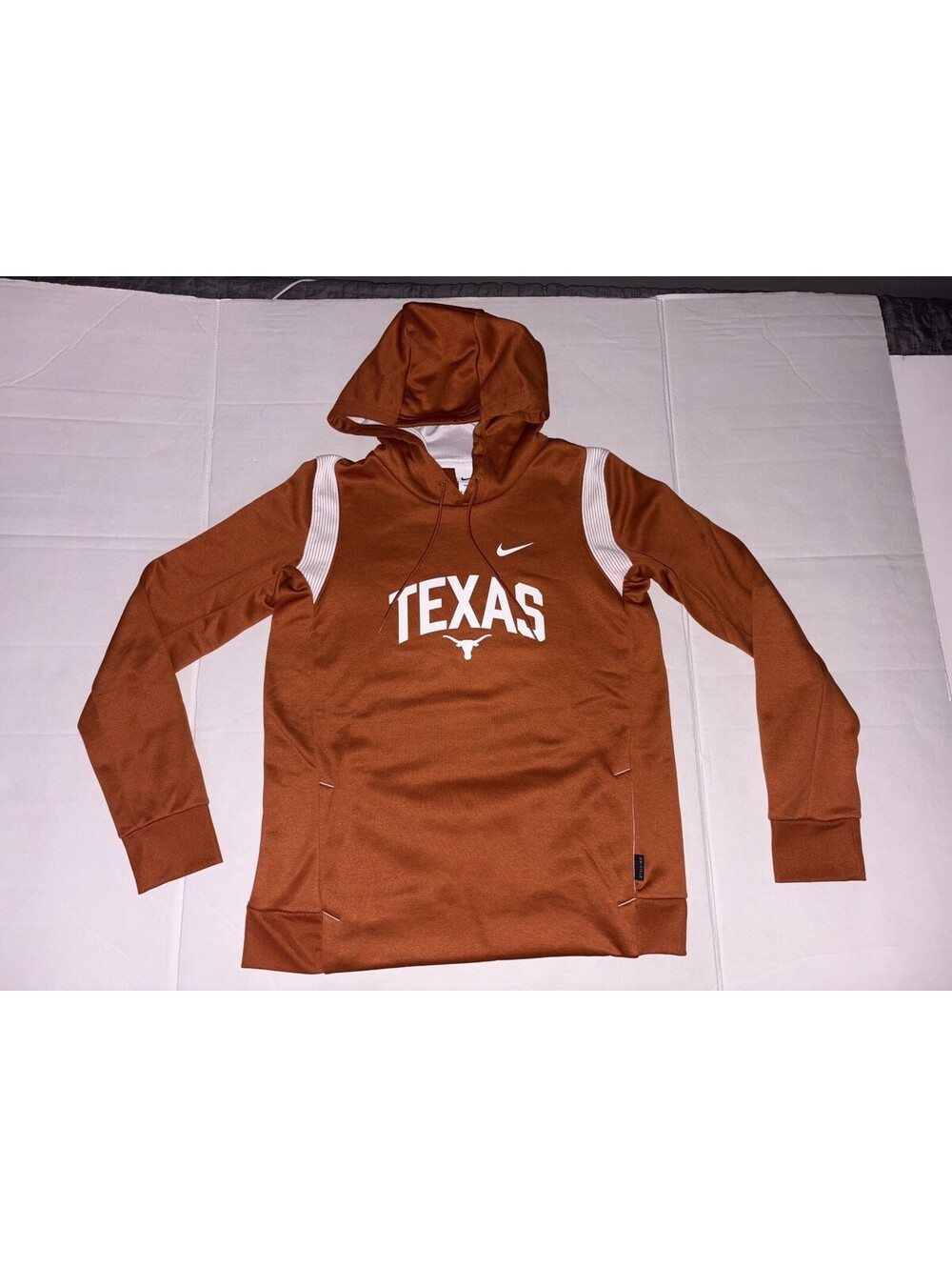 Nike Texas Longhorns Therma-Fit Hoodie Sweatshirt Burnt Orange Pullover sz Small